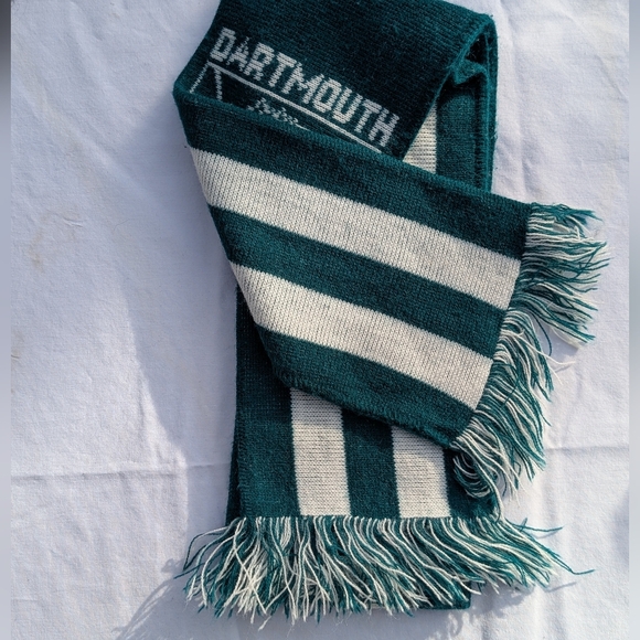 Rare Vintage 60s Dartmouth College Green School Spirit Scarf - Picture 3 of 5